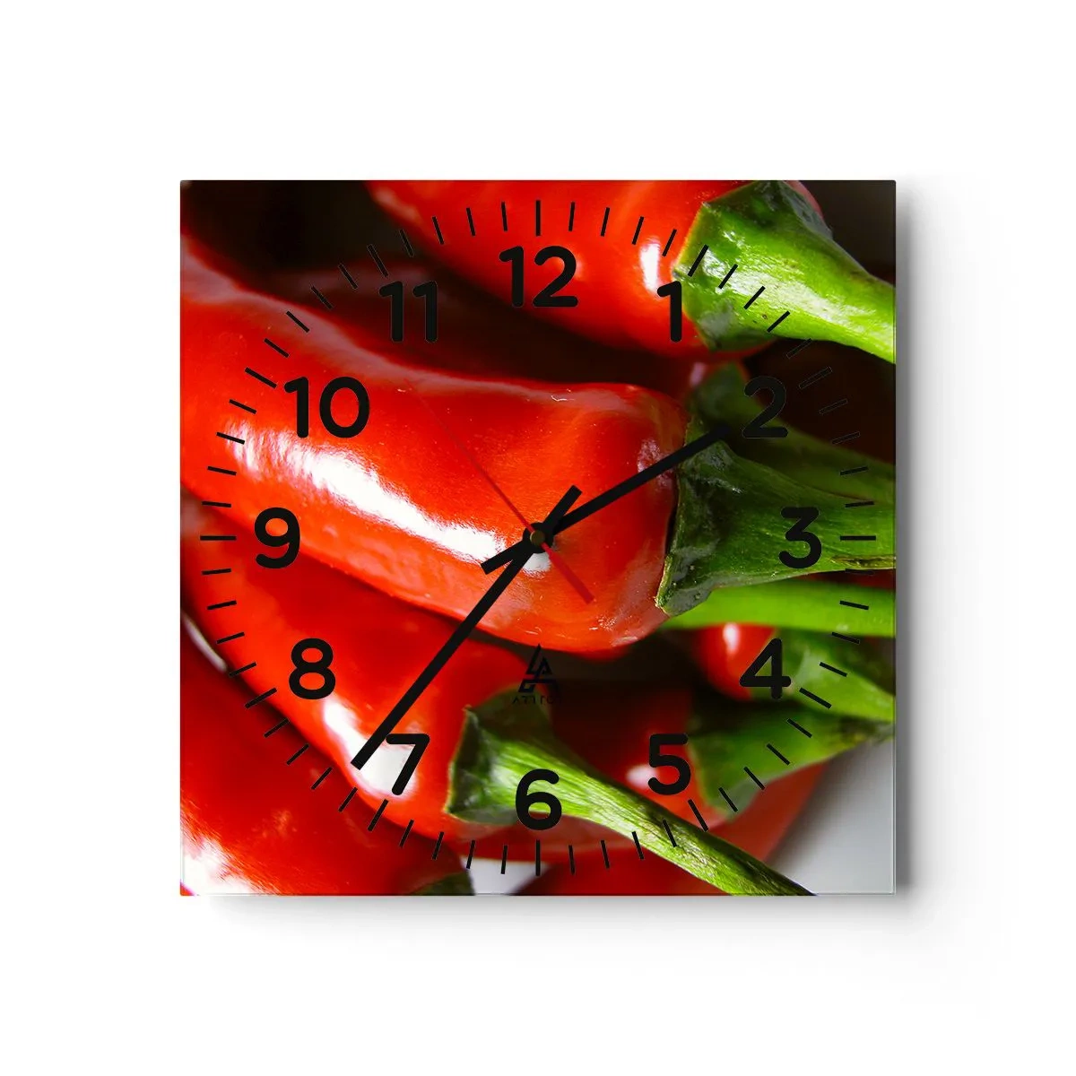 Reloj de pared - Reloj de vidrio - Jugoso, brillante, suave - 30x30 cm