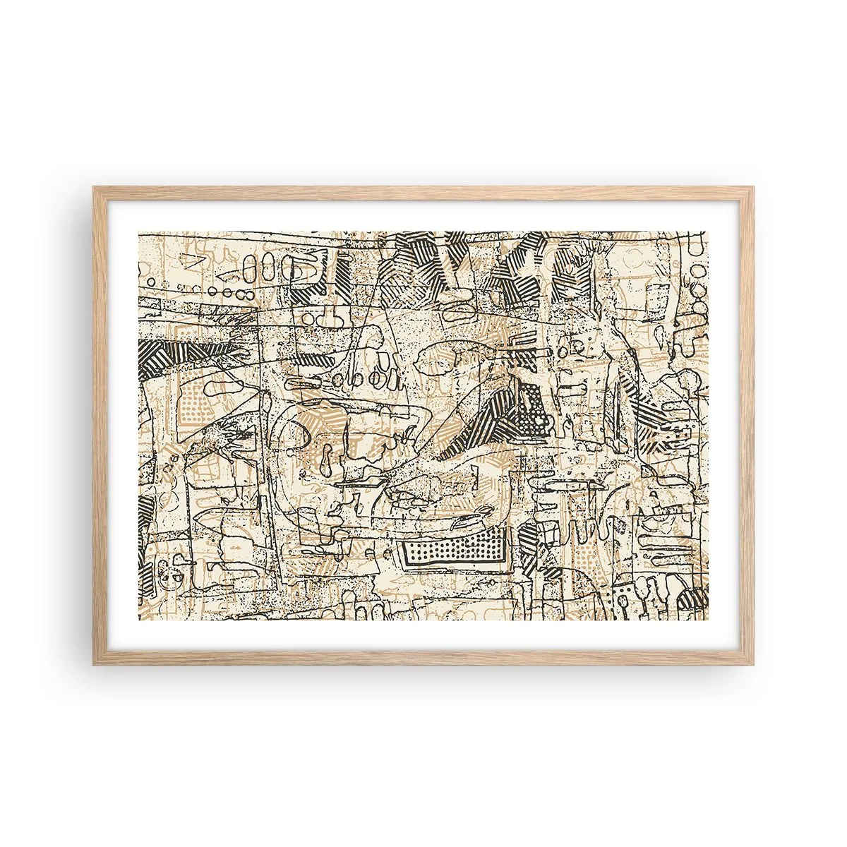 Póster en marco roble claro - A la espera de ser descifrado - 70x50 cm