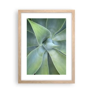 Póster en marco roble claro - El nacimiento del verde - 30x40 cm