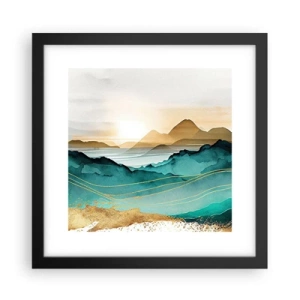 Póster en marco negro - Al borde de la abstracción - paisaje - 30x30 cm