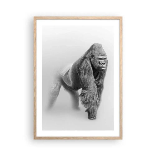 Póster en marco roble claro - Confiando en su fuerza - 50x70 cm