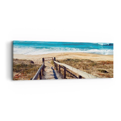 Cuadro sobre lienzo - Impresión de Imagen - ¡Corre! - 90x30 cm