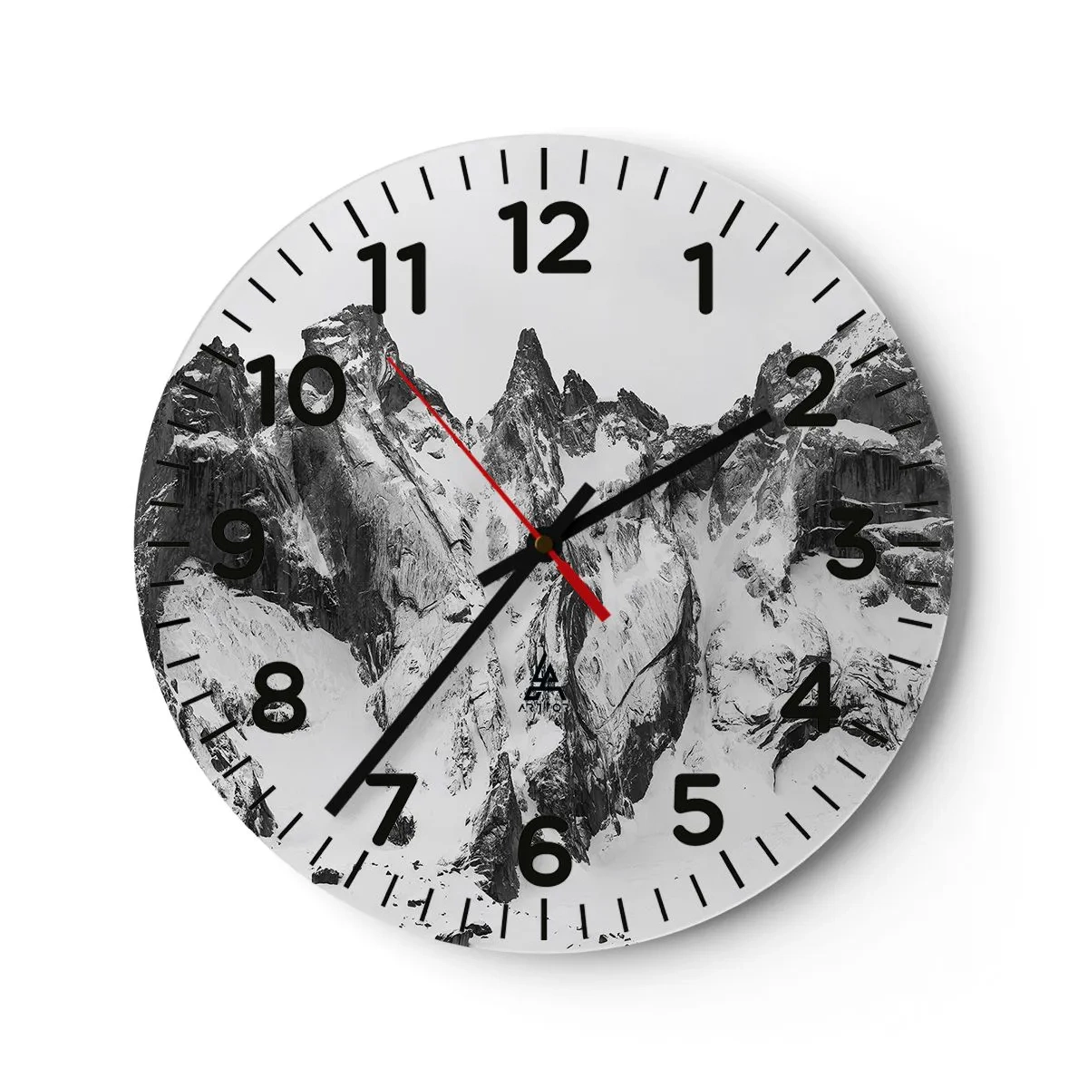 Reloj de pared - Reloj de vidrio - Cresta amenazante - 40x40 cm