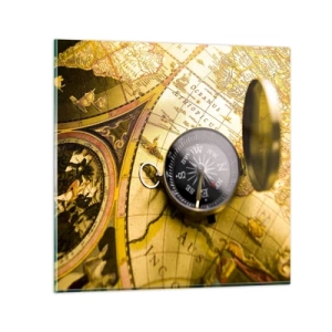 Cuadro sobre vidrio - Impresiones sobre Vidrio - ¿Hasta el fin del mundo? - 70x70 cm