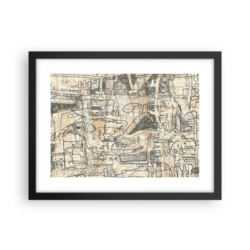 Póster en marco negro - A la espera de ser descifrado - 40x30 cm