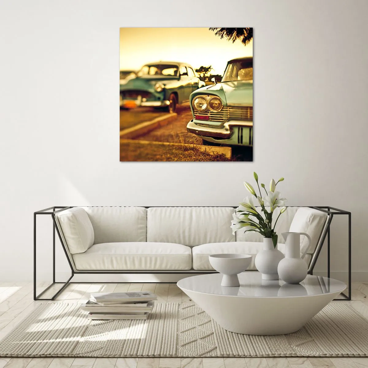 Cuadro sobre vidrio - Impresiones sobre Vidrio - A la espera del futuro - 70x70 cm