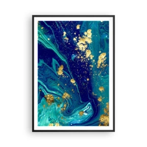 Póster en marco negro - Pétalos de sol  - 70x100 cm