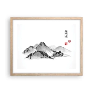 Póster en marco roble claro - Más allá de lo lejano - 50x40 cm