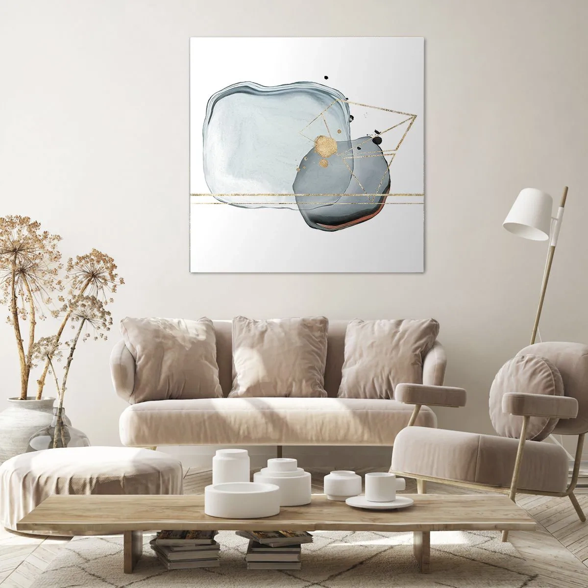 Cuadro sobre lienzo - Impresión de Imagen - Un estudio de gotas - 40x40 cm