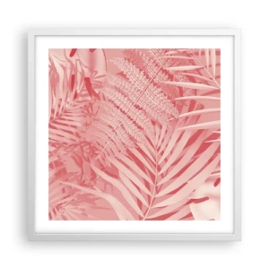 Póster en marco blanco - Concepto rosa - 50x50 cm