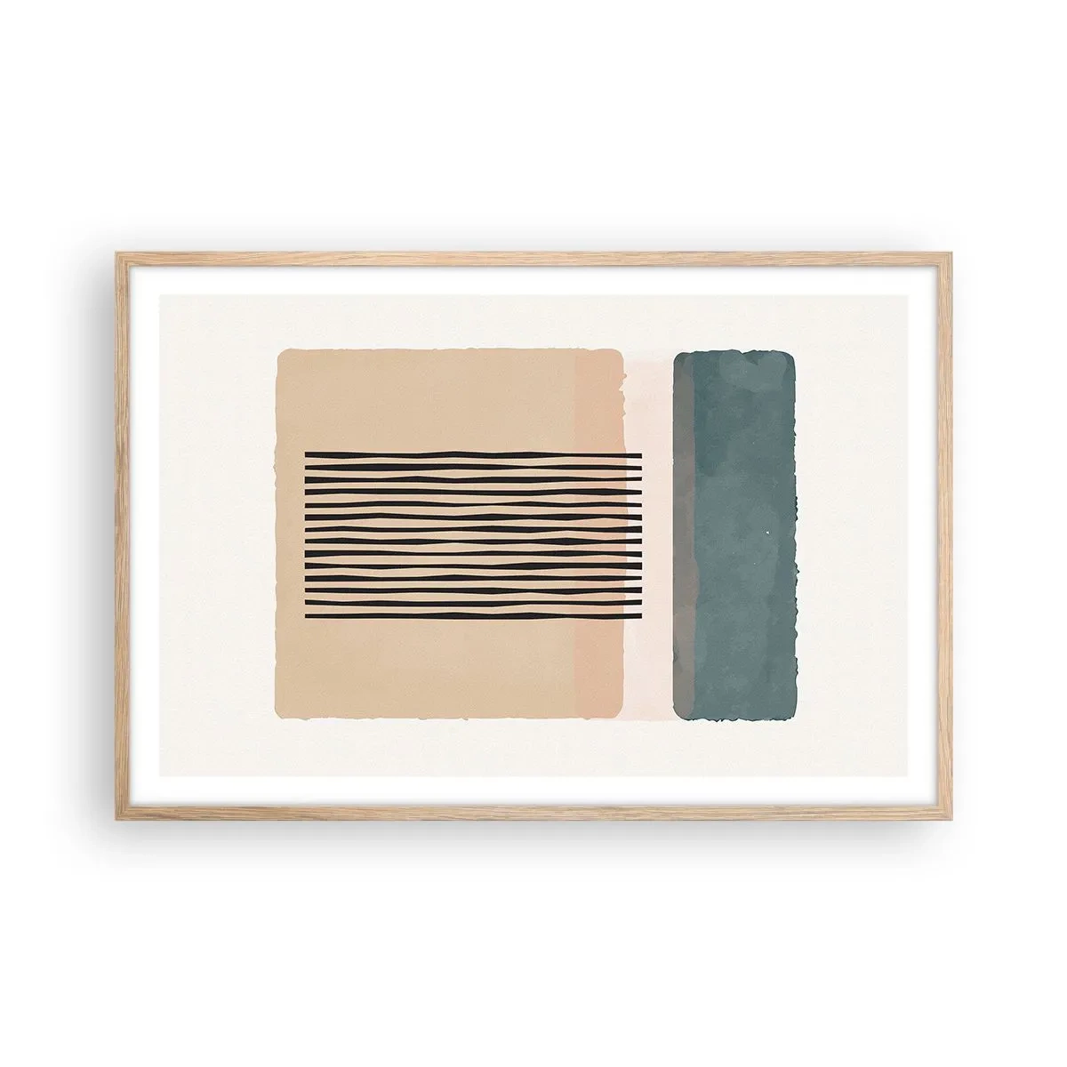 Póster en marco roble claro - Todo en orden - 91x61 cm