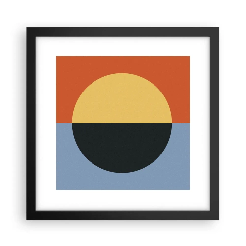Póster en marco negro - Una composición de calidez y frescura - 30x30 cm