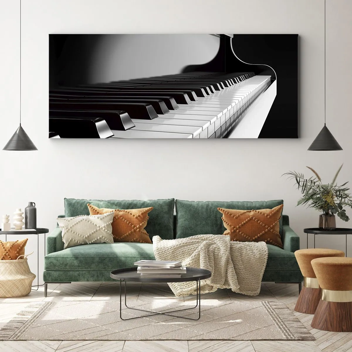 Cuadro sobre lienzo - Impresión de Imagen - Armonía musical - 100x40 cm