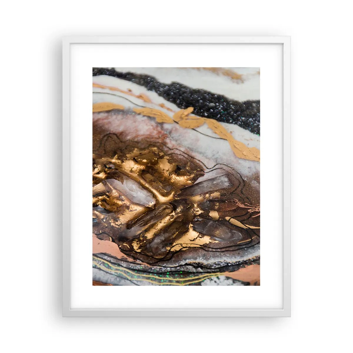 Póster en marco blanco - Elemento de la tierra - 40x50 cm