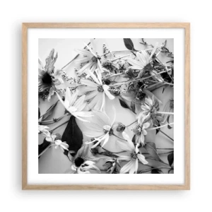Póster en marco roble claro - Un no ramo de flores - 50x50 cm