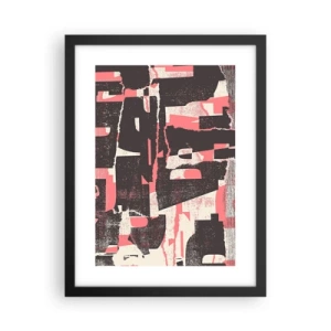Póster en marco negro - Todo el ajetreo - 30x40 cm