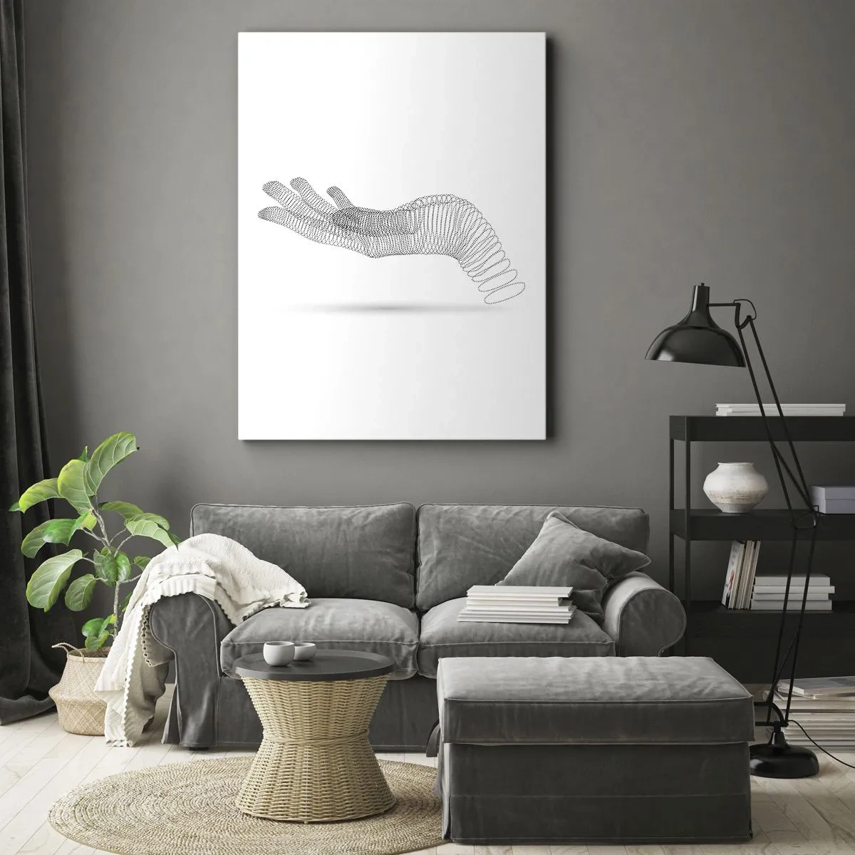 Cuadro sobre lienzo - Impresión de Imagen - Mano elástica - 55x100 cm