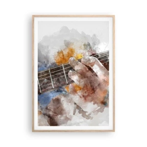 Póster en marco roble claro - Poesía entre las cuerdas - 70x100 cm