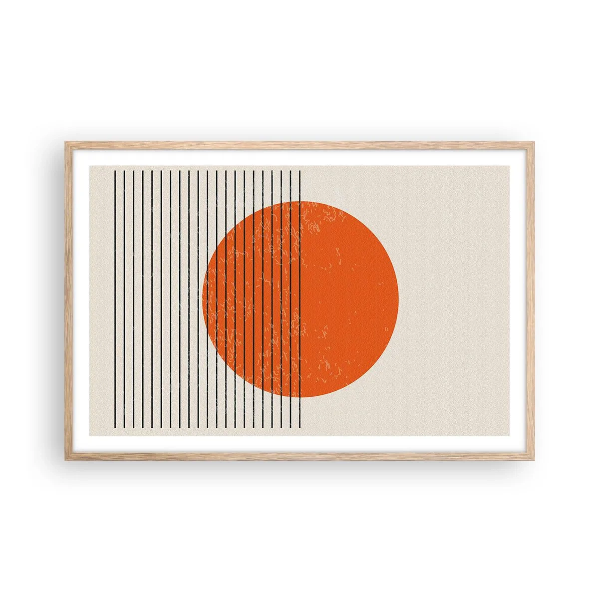 Póster en marco roble claro - Siempre el sol - 91x61 cm