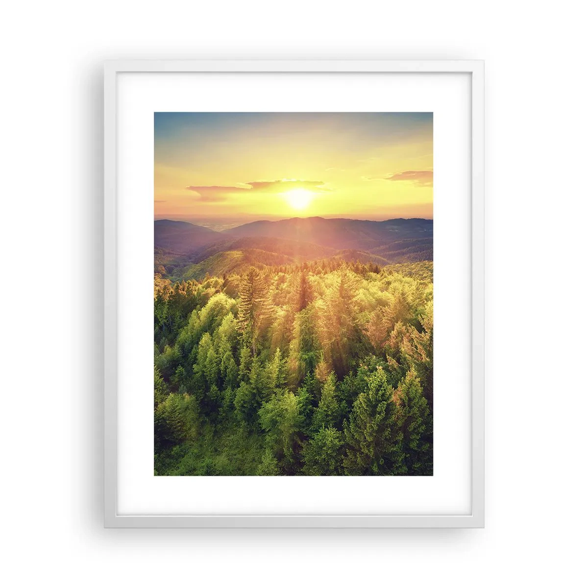 Póster en marco blanco - Desde lo alto - 40x50 cm
