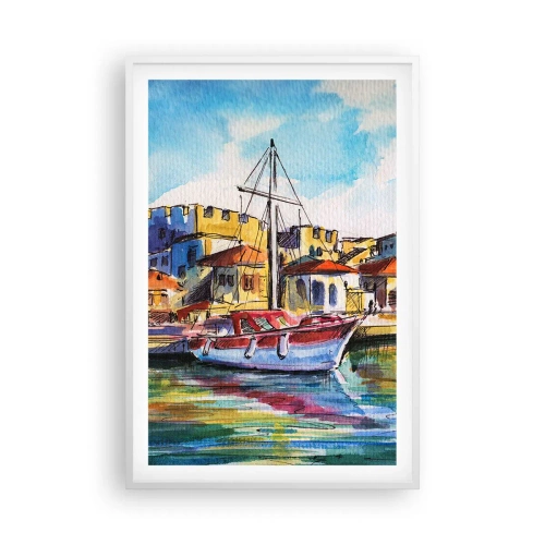 Póster en marco blanco - Tarde de arco iris - 61x91 cm