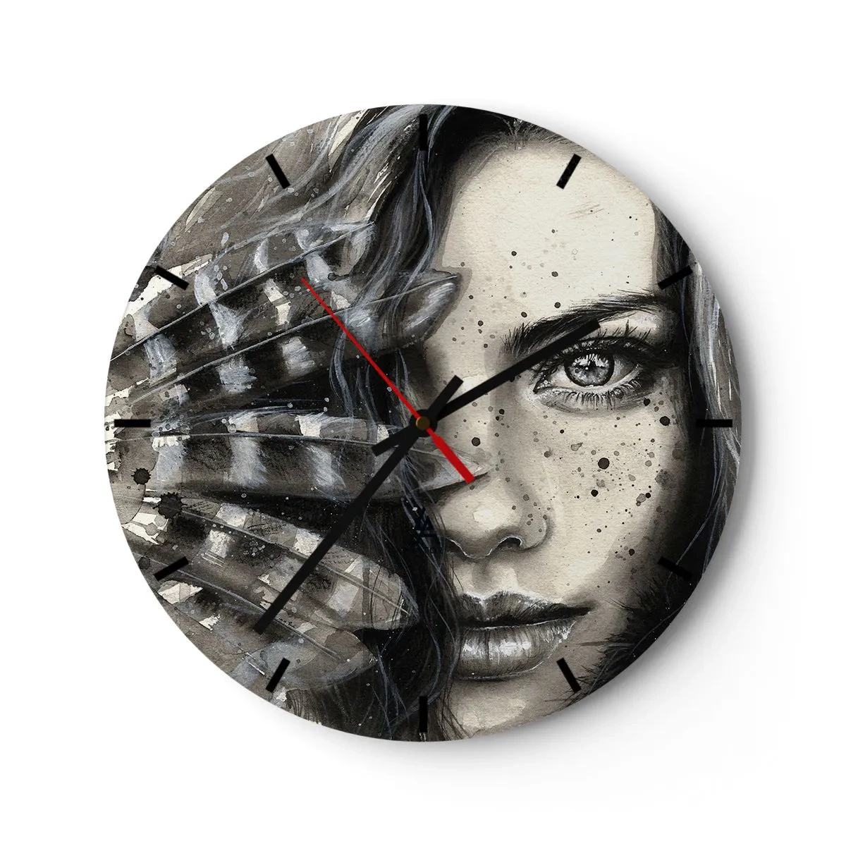 Reloj de pared - Reloj de vidrio - Belleza salvaje - 40x40 cm