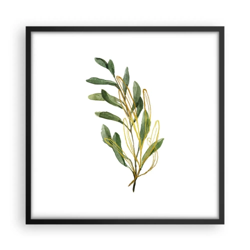 Póster en marco negro - La vida se abre camino - 50x50 cm