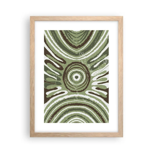 Póster en marco roble claro - Explosión de emociones - 30x40 cm
