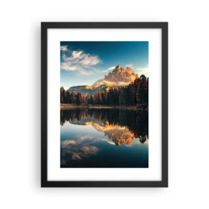 Póster en marco negro - Paisaje duplicado - 30x40 cm