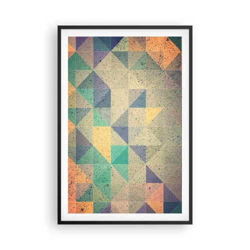 Póster en marco negro - República de los triángulos - 61x91 cm