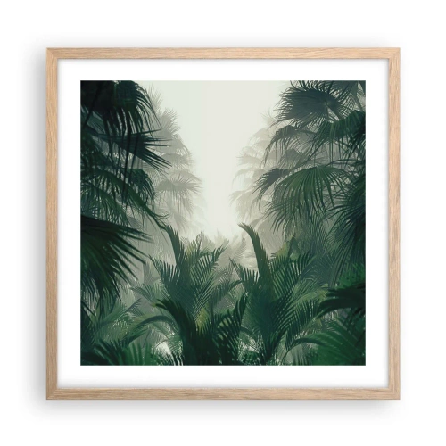 Póster en marco roble claro - Misterio tropical - 50x50 cm