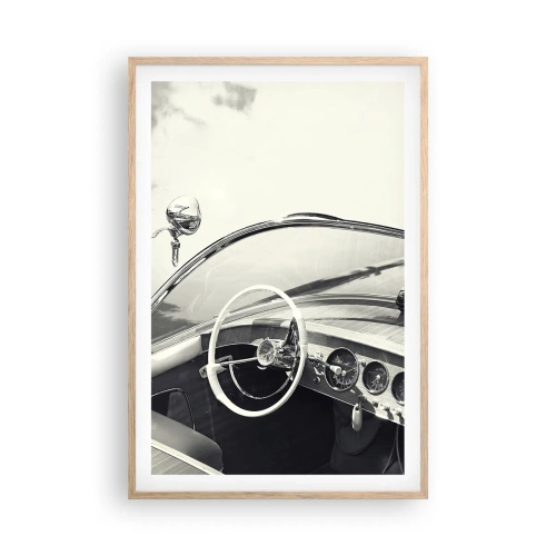 Póster en marco roble claro - Tiempo para los ricos - 61x91 cm