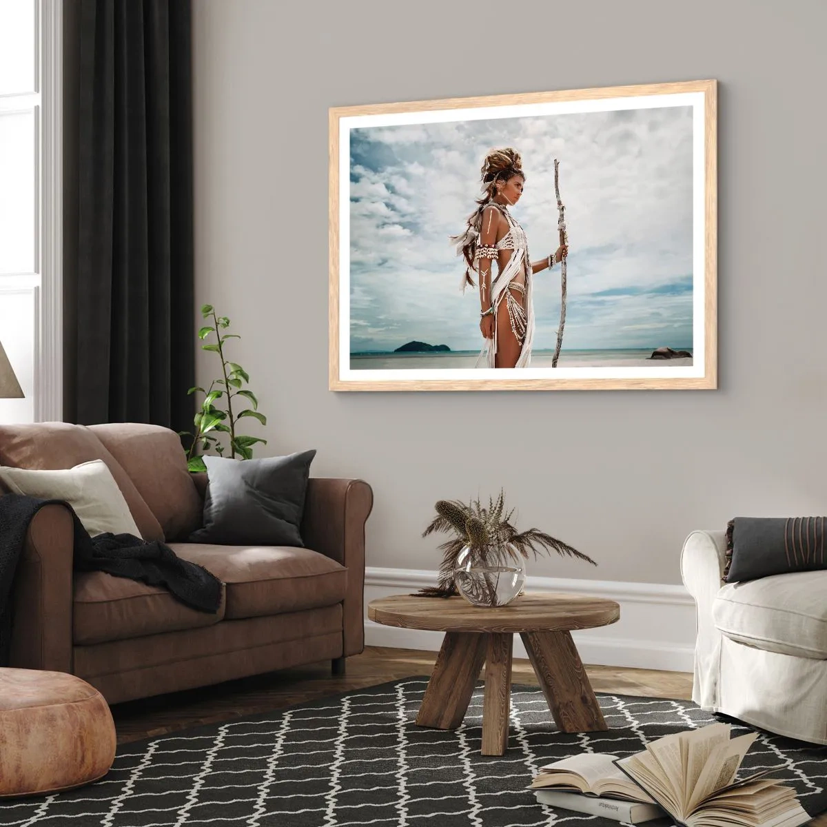 Póster en marco roble claro - Reina de los trópicos - 40x30 cm