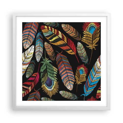 Póster en marco blanco - Carnaval de las aves - 50x50 cm