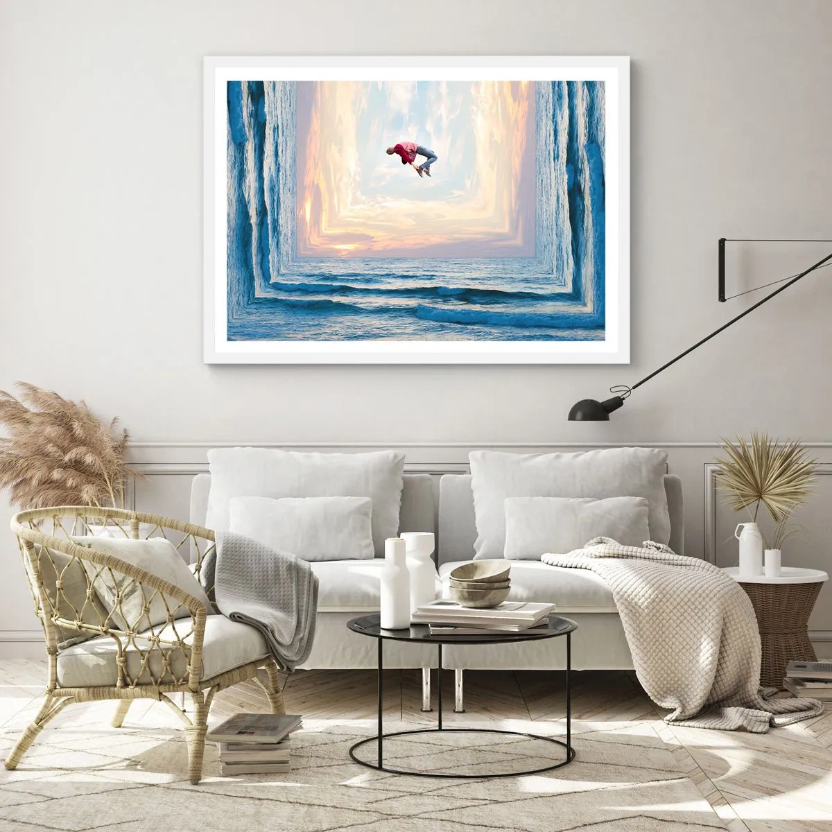 Póster en marco blanco - A otra dimensión - 100x70 cm