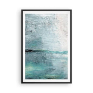 Póster en marco negro - Horizontalmente sobre el azul - 61x91 cm