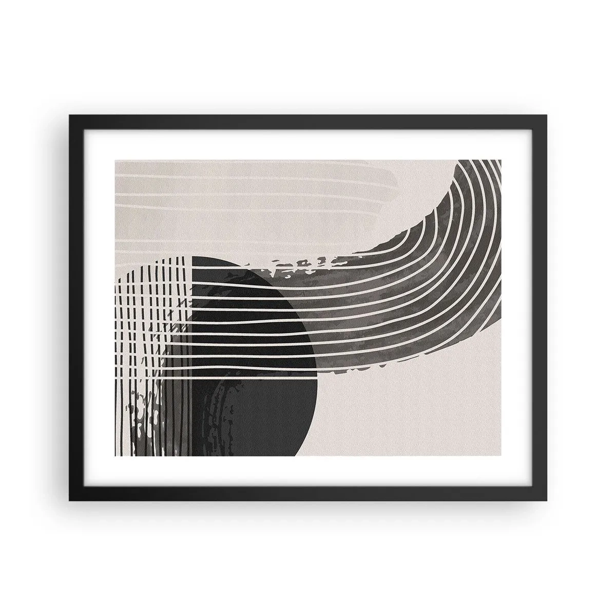 Póster en marco negro - Ida y vuelta - 50x40 cm