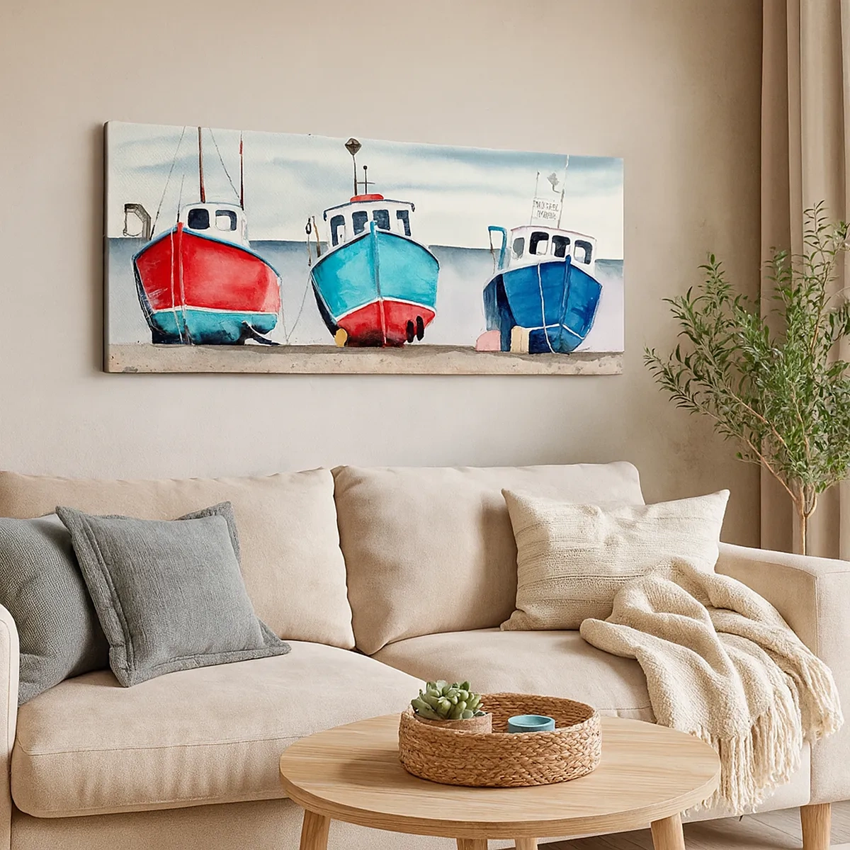 Cuadro sobre lienzo - Impresión de Imagen - Listos para la pesca - 30x30 cm