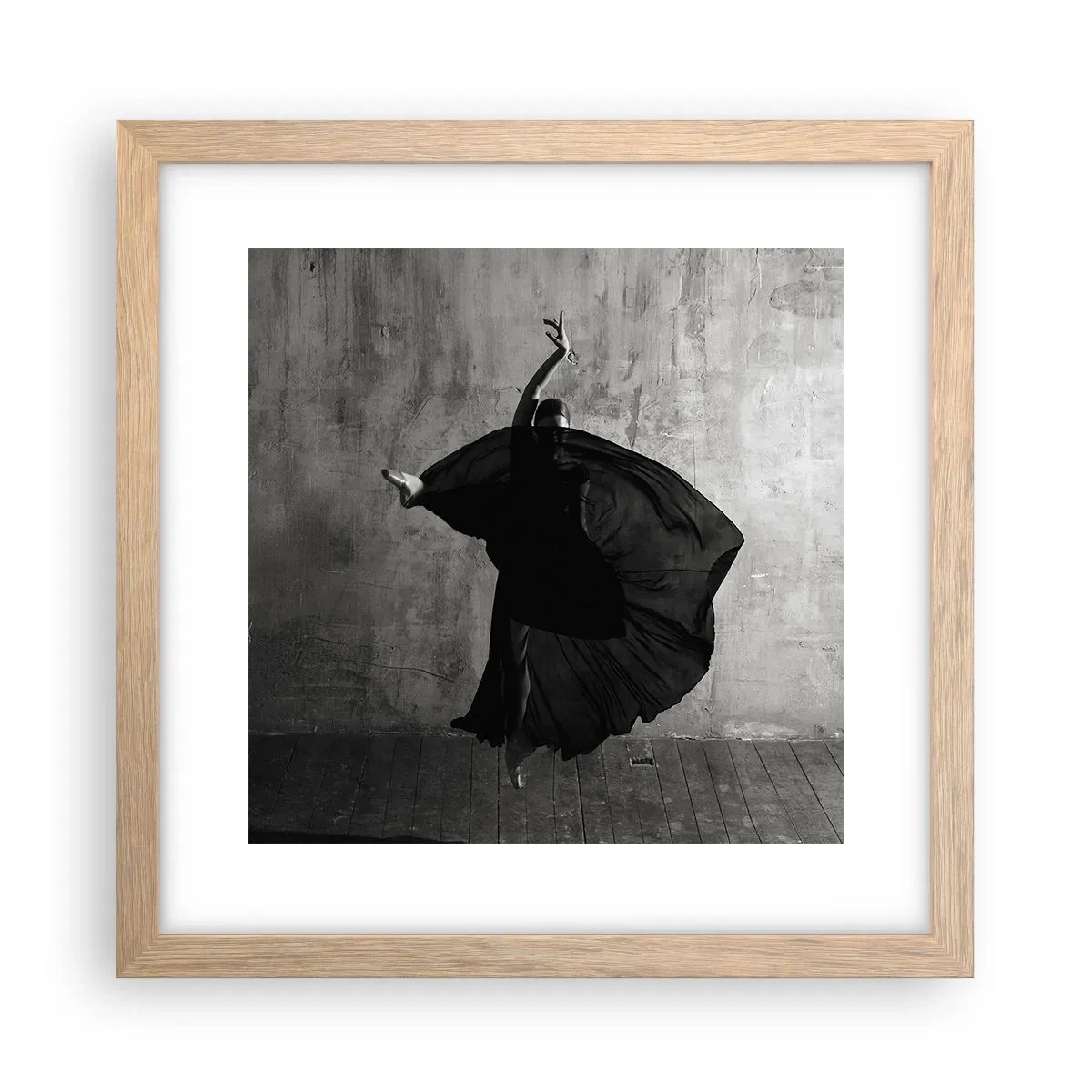 Póster en marco roble claro - Cargada de pasión - 30x30 cm