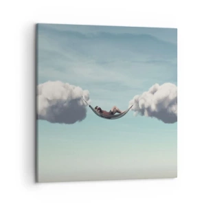 Cuadro sobre lienzo - Impresión de Imagen - La felicidad del momento - 50x50 cm