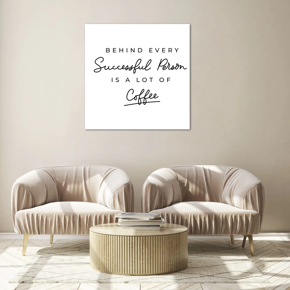 Cuadro sobre vidrio - Impresiones sobre Vidrio - El secreto del éxito - 60x60 cm