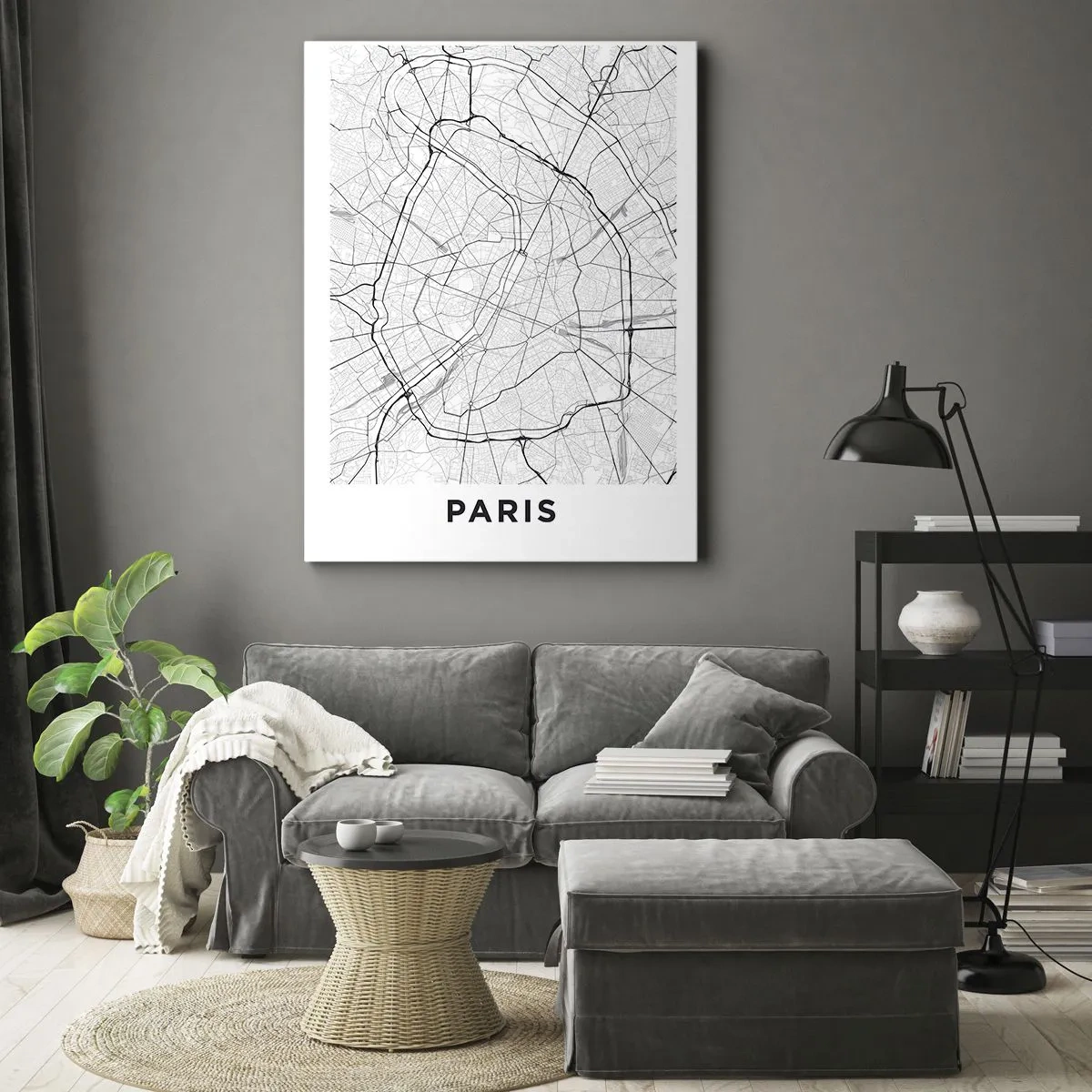 Cuadro sobre lienzo - Impresión de Imagen - Flor de París - 45x80 cm