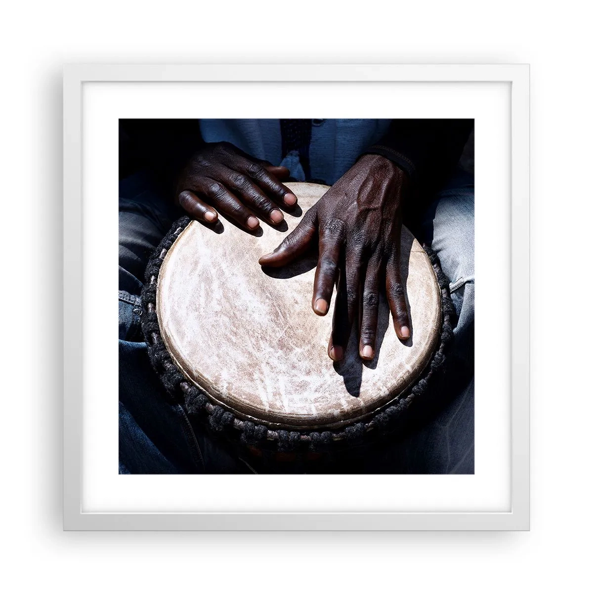 Póster en marco blanco - Vive a tu ritmo - 40x40 cm