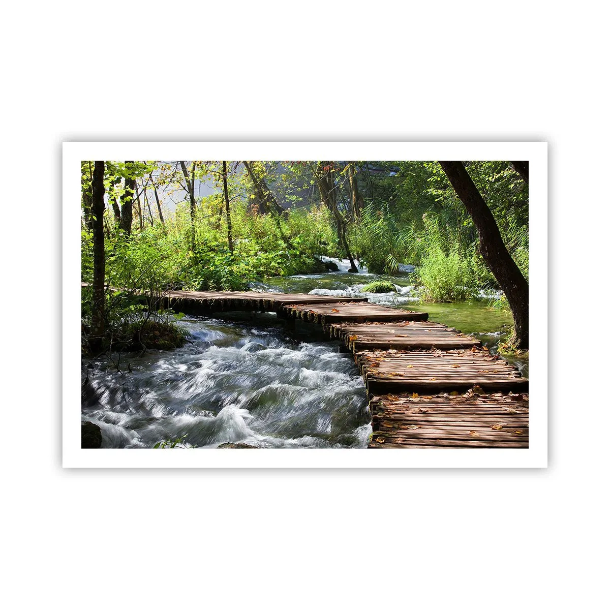 Póster - Sobre una cascada de espuma - 91x61 cm