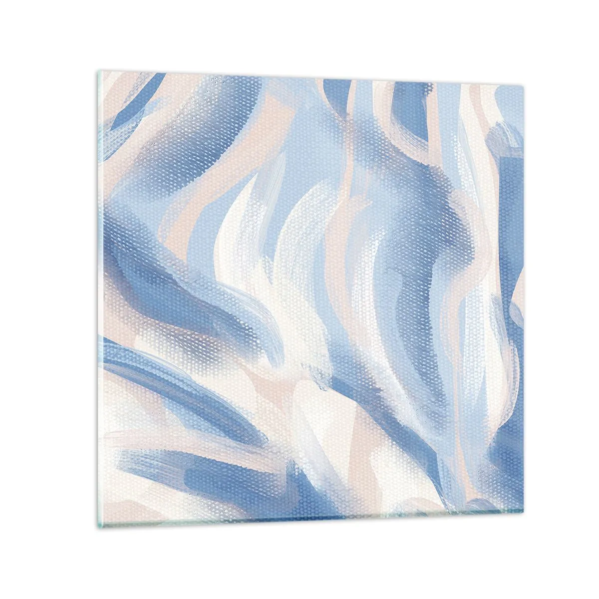Cuadro sobre vidrio - Impresiones sobre Vidrio - Ondas azules - 30x30 cm