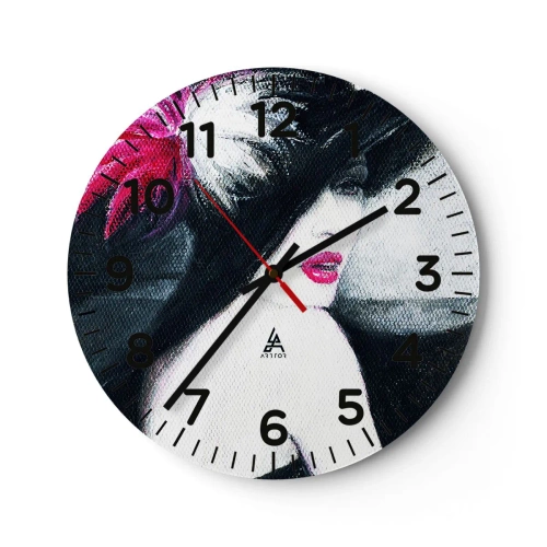 Reloj de pared - Reloj de vidrio - Siempre un misterio - 30x30 cm