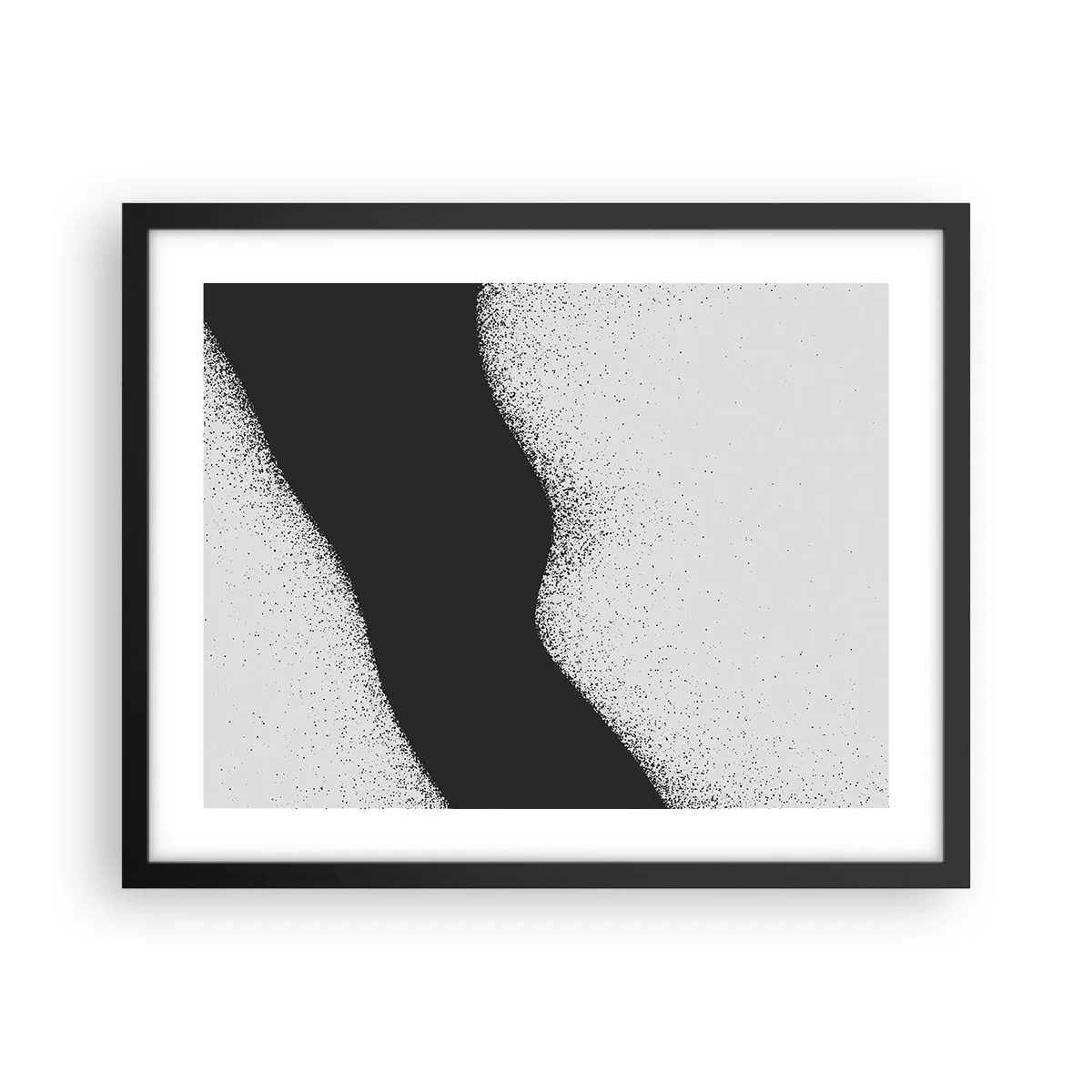 Póster en marco negro - Equilibrio suave - 50x40 cm