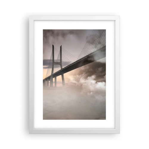 Póster en marco blanco - Junto al río que no existe - 30x40 cm