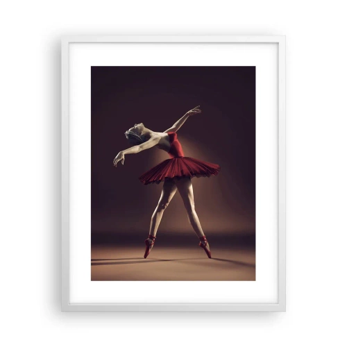 Póster en marco blanco - Primera bailarina - 40x50 cm