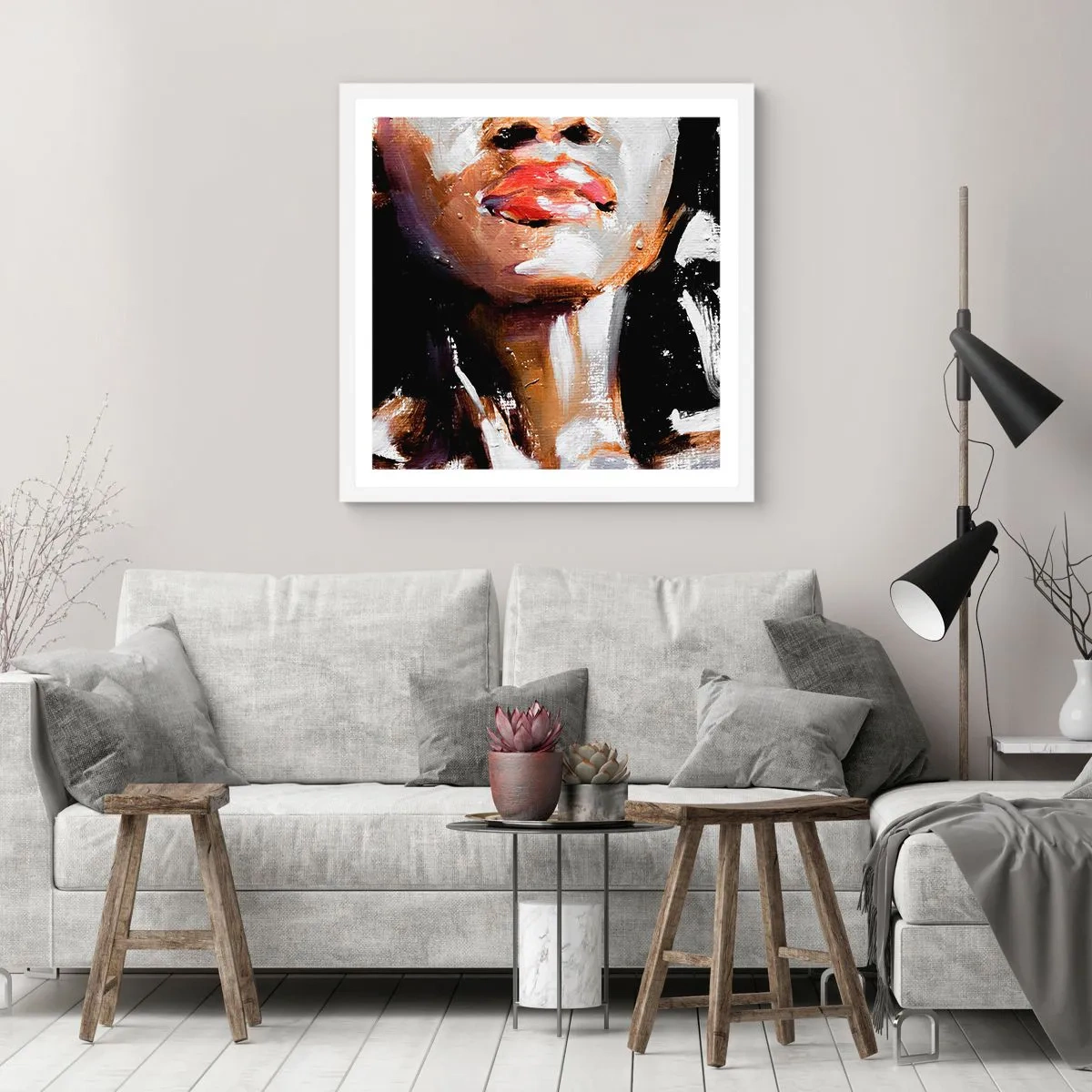 Póster en marco blanco - Orgullo sin prejuicios - 30x30 cm